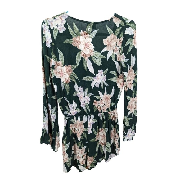 SHOW Me Your MuMu Red Rocks Forest Florist Green Romper- Size Large - Picture 3 of 6